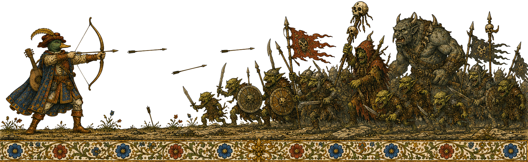 Freddy bekämpft die Goblin-Armee.